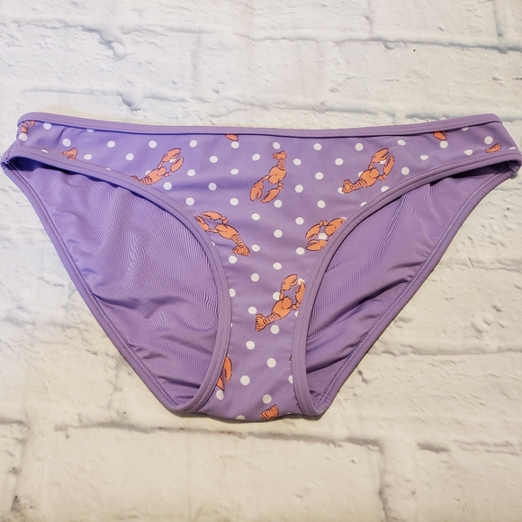 Aerie Purple Lobster Bandeau Bikini size Large - Picture 6 of 8